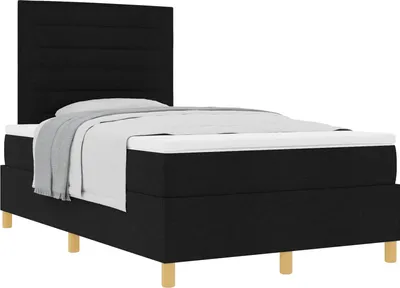 Obrázok produktu pre vidaXL Box spring posteľ s matracom čierna 120 x 200 cm látka