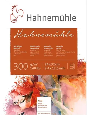 Produktbild von Hahnemühle Aquarellblock - 300 g/m² - rau - 24 x 32 cm - 10 Blatt
