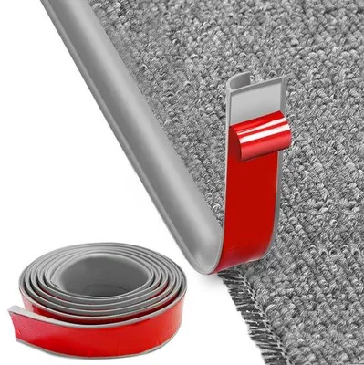 Produktbild von Selbstklebende Teppitchen-Übergangsleiste, PVC, grau, schnittfest