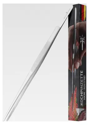 Produktbild von Kochpinzette 30 cm - Edelstahl rostfrei - Küchenpinzette - Grillpinzette