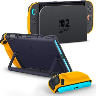 Obrázok produktu pre Spigen Nano Pop, Ochranný obal, Nintendo, Námorná, Žltá, Polykarbonát, Nintendo Switch 2, Odolné proti pádu, Odolné proti poškriabaniu