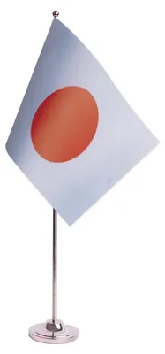 Produktbild von AZ FLAG Tischflagge Japan 22x15 cm Tischfahne Japanische Satin Metallsockel