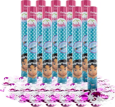 Produktbild von Party Popper Heidi 10er Set 40 cm - Konfettikanone mit bunt schimmerndem Konfetti