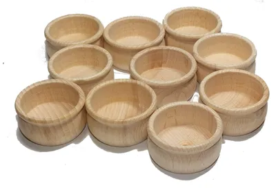 Produktbild von 10 x runde Teelichthalter aus Holz