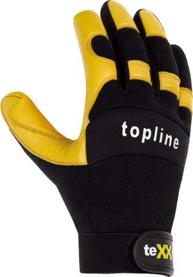 Imagen del producto de guantes teXXor® topline para ordeño, modelo Kuhleder, embalaje SB, color amarillo/