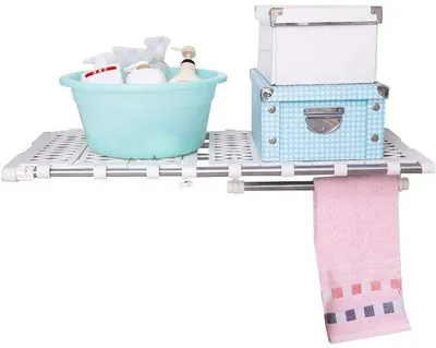 Obrázok produktu pre Výsuvná odkladacia plocha, multifunkčná, 45–70 cm, nerezová oceľ, biela