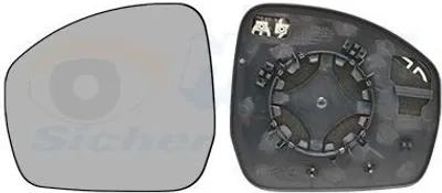 Produktbild von VAN WEZEL Spiegelglas Außenspiegel Links für LAND ROVER Discovery IV (L319) Konvex Beheizbar 0258837