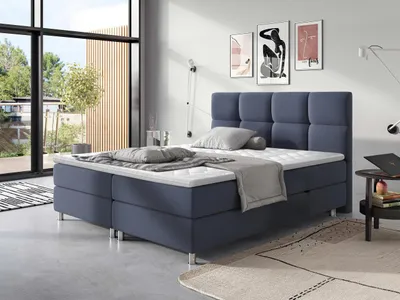 Obrázek produktu pro Boxspringová postel 140x200 CAMRIN - modrá 1 + topper