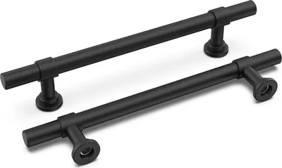 Produktbild von 5 Stück Küchengriffe Schwarz Möbelgriffe 128mm lochabstand