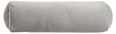Produktbild von HOMLA FINA-Kissen aus grauem Baumwollsamt, zylinderförmig, 20 x 60 cm