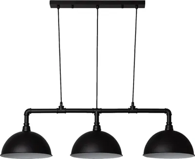 Zdjęcie produktu dla Lampa wisząca Retro czarna 3xE27x40W metal wym:98x117x30cm IP20 Abruzzo