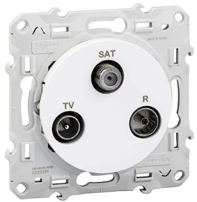 Produktbild von Schneider Electric S520461 ODACE Steckdose TV/SAT/FM, Weiß