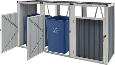 Immagine prodotto di Cassonetto per rifiuti "Tarbek" per 3 tonnellate Fodera per rifiuti Acciaio zincato Cassonetto per rifiuti Antracite 121x219x82cm