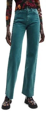 Productafbeelding van Desigual denim broek, model LLUÏSA, kleur: antiekgroen, maat: 34