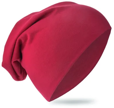 Produktbild von Kinder Beanie Unifarbe Weinrot L