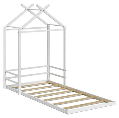 Produktbild von Bodenbett Vitalispa Roofy Weiß 90x200, Model 61335