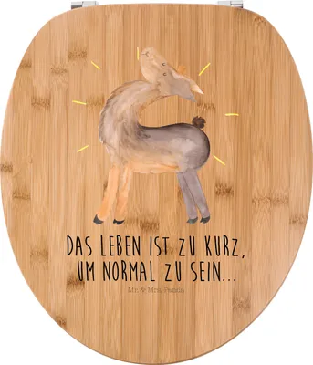 Produktbild von Mr. & Mrs. Panda Toilettendeckel Lama Stolz - Transparent - Geschenk, klo deckel, WC Sitz, Familie, Beste Freundin, Family, WC-Sitz, Brille, Lamas, Anders, Klobrille