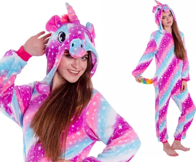 Produktbild von Kigurumi Onesie Einhorn Galaxy Schlafanzug, Größe M