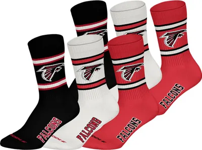 Produktbild von Huddle Uni Freizeitsocken Atlanta Falcons 6-Pack blk-wht-red - Größe 39-42
