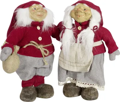 Produktbild von 2 x Wichtel 27 cm, Weihnachtswichtel Paar, Gnom