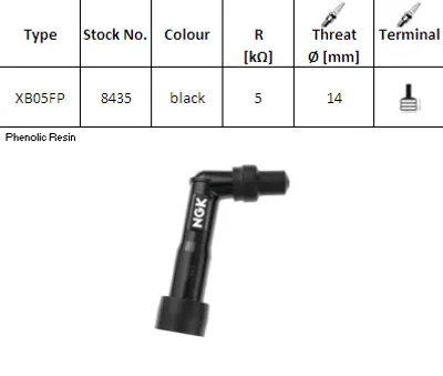 Zdjęcie produktu dla NGK Fajka Świecy XB05FP (kod. 8435) YBX