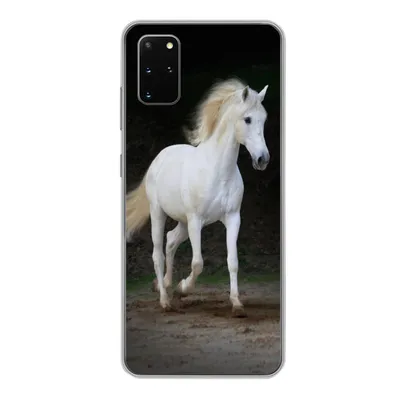 Produktbild von MuchoWow® Handyhülle Schutzhülle Hülle für Samsung Galaxy S20 Plus Pferde - Sand - Dunkel Silikon Softcase Handy Hülle - Hartschale