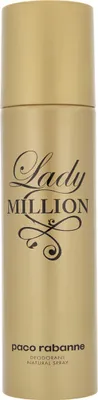 Produktbild von Rabanne Lady Million, Frauen, Deodorant, Spray-Deodorant, Spray, 150 ml, Neroli, Orangenblüte, Himbeere