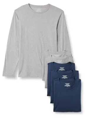 Produktbild von A. Essentials Unterhemd Herren Slim Fit Unterhemden mit Rundhalsausschnitt, 6er