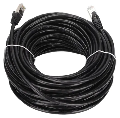 Imagen del producto de Cable Ethernet Cat 6 con protección contra interferencias electromagnéticas (EMI), baja pérdida de retorno, velocidad de 10 Gbps, conector RJ45, cable para internet, compatible con PC, longitud de 20 metros