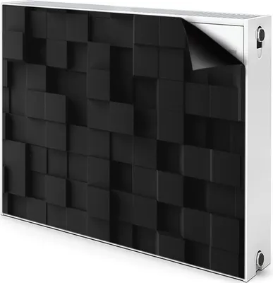 Produktbild von Magnet Heizung Verkleidung Abdeckung Heizung Heizkörperabdeckung 100x60 cm  - Schwarz, Würfel, 3D