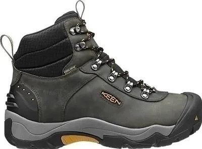 A single hiking boot shown from the side against a white background.