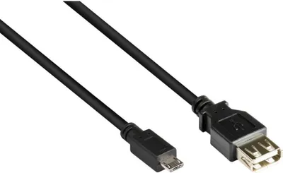 Immagine prodotto di Cavo adattatore USB 2.0 OTG da Micro B a presa A, 0,1 m, nero
