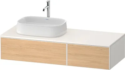 Image de Duravit Zencha Meuble sous-lavabo avec console, 1300x550mm, 2 tiroirs, 1 découpe, ZE4816030840000