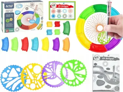 Produktbild von Spirograf Zeichen-Set mit Stiften und Vorlagen