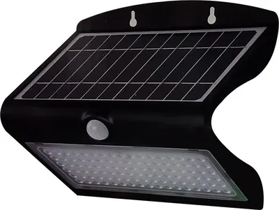 Image de Applique solaire V-TAC - IP65 Waterproof - Noir - 8W - 850 lumens - 4000K