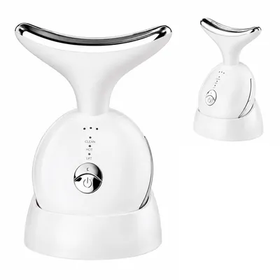Produktbild von 7-in-1 Gesichtsmassagegerät mit Rotlichttherapie, für Gesicht und Hals, tragbares Lifting-Gerät, Halsmassagegerät zur Reduzierung des Doppelkinns