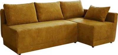 Produktbild von MIRJAN24 Ecksofa Nestor Cord, L-From Polsterecke mit Schlaffunktion und Bettkasten, Wohnzimmer (Farbe: Poso 01, Seite: Rechts)