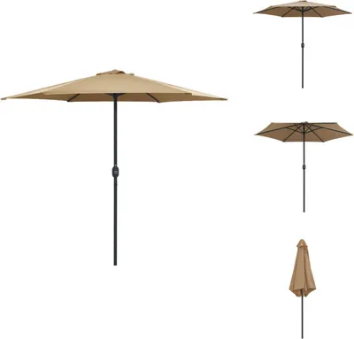 Obrázok produktu pre vidaXL Slnečník s hliníkovou tyčou 270 x 246 cm Taupe - Slnečníky a tienidlá
