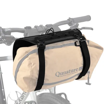 Immagine prodotto di Qunature Borsa da manubrio per bicicletta Imbracatura versatile per il montaggio del manubrio Borse da bicicletta per bikepacking, nero