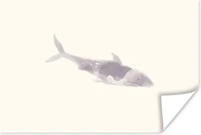 Produktbild von MuchoWow® Poster Fisch - Meer - Aquarell 120x80 cm - Bilder