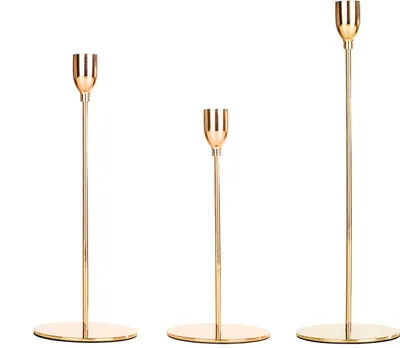 Produktbild von HI 3-tlg. Kerzenständer-Set Golden 10 cm Durchmesser