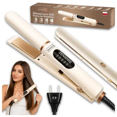 Obrázek produktu pro Mini žehlička na vlasy s ionizací a keramickým povrchem, cestovní, s nastavitelnou teplotou – Zenwire A01