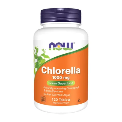 Produktbild von NOW Foods Chlorella 1000mg 120 tabletek