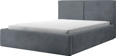 Produktbild von Selsey Doppelbett Farese - Bett mit Polsterrahmen, Cordbezug 140 cm, grau