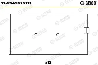 Produktbild von GLYCO 71-2549/6 STD Pleuellager passend für MERCEDES-BENZ T2/L