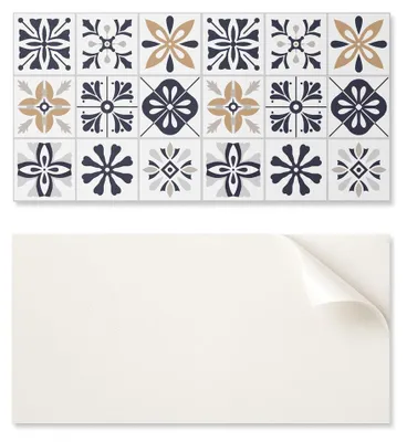 Imagen del producto de Lámina de vinilo autoadhesiva – Decoración con impresión, 120 x 60 cm, diseño de baldosas decorativas