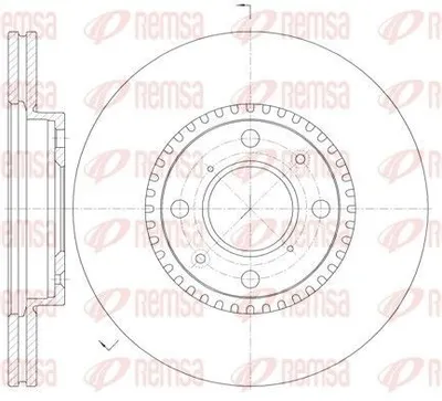 Produktbild von 2x REMSA Bremsscheibe 61002.10 vorne für OPEL AGILA (B) (H08) für SUZUKI SPLASH
