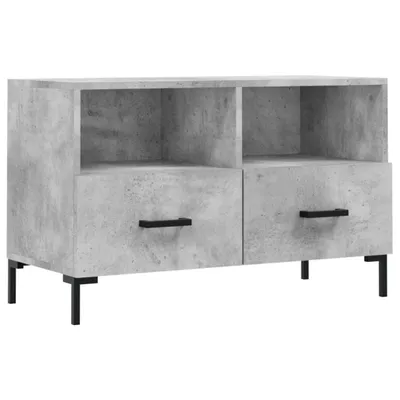 Image de vidaXL Armoire TV gris béton 80x36x50 cm Bois composite
