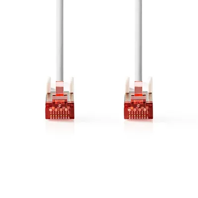 Produktbild von Nedis CAT6a-Netzwerkkabel - S/FTP - RJ45 Stecker - RJ45 Stecker - 1.50 m - Snagless - Rund - LSZH - Weiss - Box