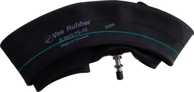 Image de Chambre à air Vee Rubber pour moto et scooter 2,50-2,75 x 10 pouces, valve droite TR4, noire